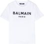Balmain Kids T-shirt met logoprint Wit - Thumbnail 1