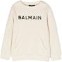 Balmain Kids Sweater met logoprint Beige - Thumbnail 1