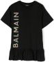 Balmain Kids T-shirtjurk met logoprint Zwart - Thumbnail 1