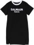 Balmain Kids T-shirtjurk met logoprint Zwart - Thumbnail 1