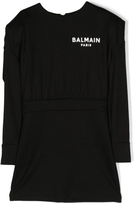 Balmain Kids Mini-jurk met lange mouwen Zwart