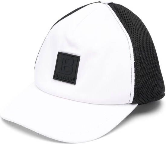 Balmain Kids Honkbalpet met mesh Wit