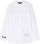 Balmain Kids Shirt met logopatch Wit - Thumbnail 1