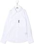 Balmain Kids Shirt met logopatch Wit - Thumbnail 1