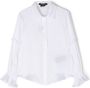 Balmain Kids Shirt met monogram jacquard Wit - Thumbnail 1