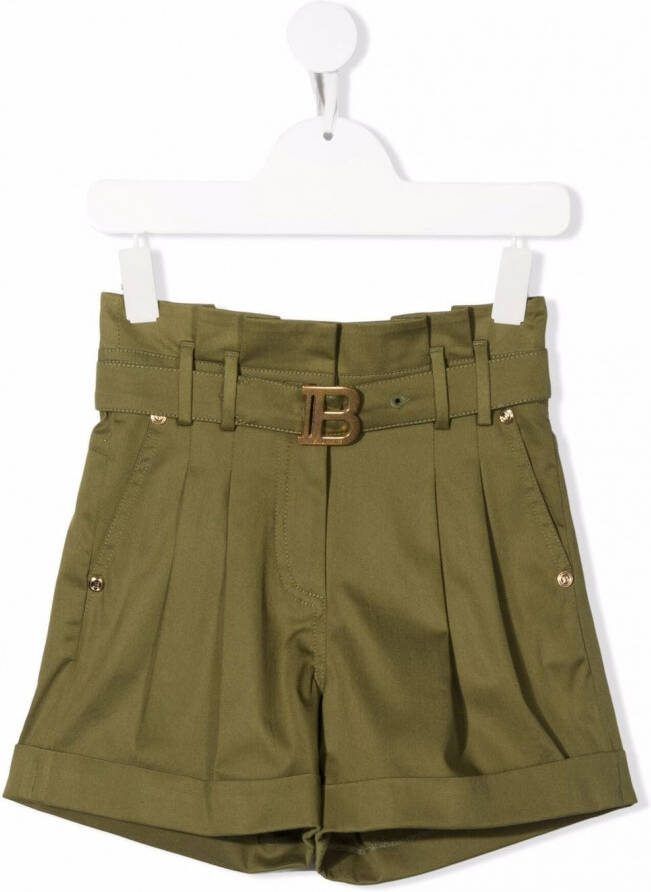 Balmain Kids Shorts Groen