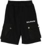 Balmain Kids Shorts met geborduurd logo Zwart - Thumbnail 1