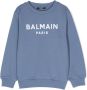 Balmain Kids Sweater met logoprint Blauw - Thumbnail 1