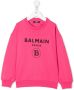 Balmain Kids Sweater met logoprint Roze - Thumbnail 1