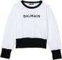 Balmain Kids Sweater met logoprint Wit - Thumbnail 1