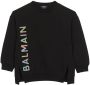 Balmain Kids Sweater met logoprint Zwart - Thumbnail 1