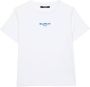 Balmain Kids T-shirt met geborduurd logo Wit - Thumbnail 1