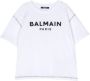 Balmain Kids T-shirt met geborduurd logo Wit - Thumbnail 1