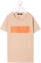 Balmain Kids T-shirt met logo-reliëf Beige - Thumbnail 1