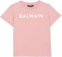Balmain Kids T-shirt met logo Roze - Thumbnail 1