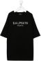 Balmain Kids T-shirt met logo van stras Zwart - Thumbnail 1