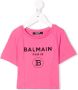 Balmain Kids T-shirt met logoprint Roze - Thumbnail 1