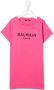 Balmain Kids T-shirt met logoprint Roze - Thumbnail 1