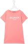 Balmain Kids T-shirt met logoprint Roze - Thumbnail 1