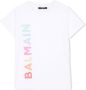 Balmain Kids T-shirt met logoprint Wit - Thumbnail 1