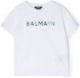 Balmain Kids T-shirt met logoprint Wit - Thumbnail 1