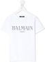 Balmain Kids T-shirt met logoprint Wit - Thumbnail 1