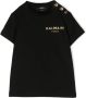 Balmain Kids T-shirt met logoprint Zwart - Thumbnail 1