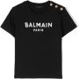 Balmain Kids T-shirt met logoprint Zwart - Thumbnail 1