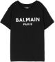 Balmain Kids T-shirt met logoprint Zwart - Thumbnail 1