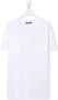 Balmain Kids T-shirt met metallic logo Wit - Thumbnail 1