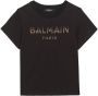 Balmain Kids T-shirt verfraaid met stras Zwart - Thumbnail 1