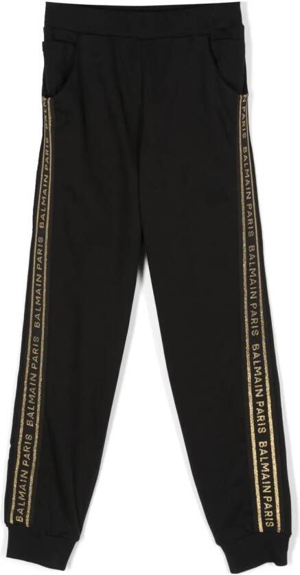 Balmain Kids Trainingsbroek met geborduurd logo Zwart