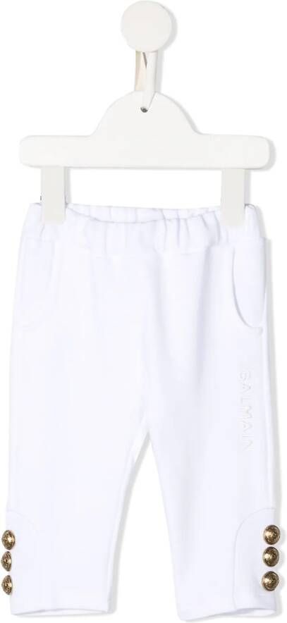 Balmain Kids Trainingsbroek met knoop Wit