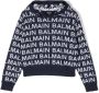 Balmain Kids Trui met logoprint Blauw - Thumbnail 1