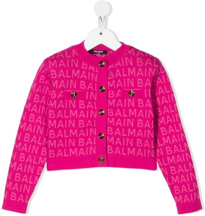 Balmain Kids Vest met print Roze