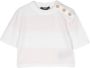 Balmain Kids Wollen T-shirt Wit - Thumbnail 1