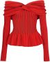 Balmain Off-shoulder top Rood - Thumbnail 1