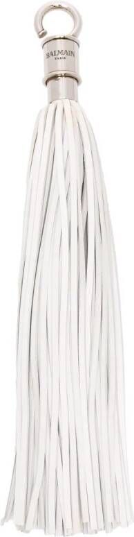 Balmain Leren sleutelhanger Wit