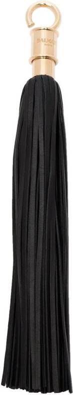 Balmain Leren sleutelhanger Zwart