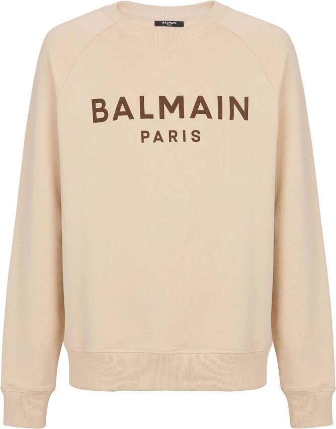 Balmain Sweatshirt met Parijs-print Beige Heren