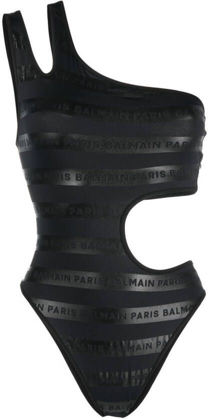 Balmain Badpak met logoprint Zwart