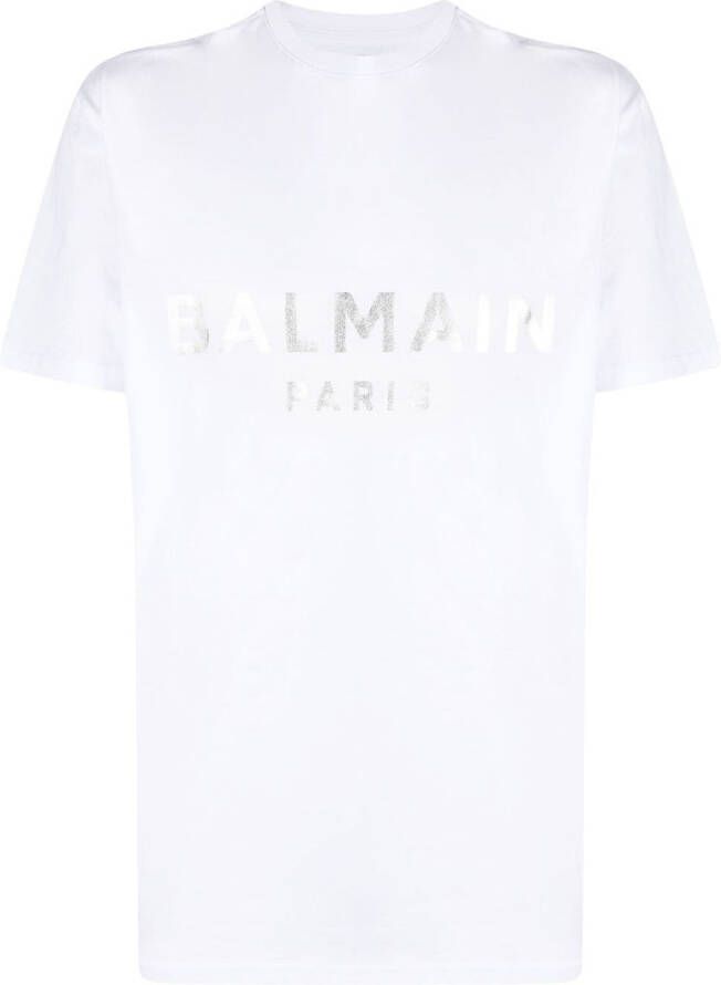 Balmain T-shirt met logoprint Wit