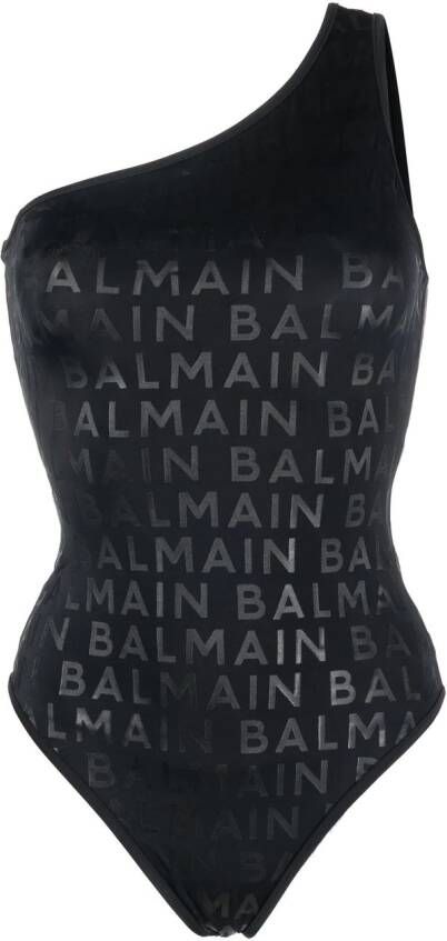 Balmain Asymmetrisch badpak Zwart