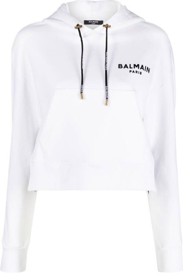 Balmain Katoenen hoodie Wit