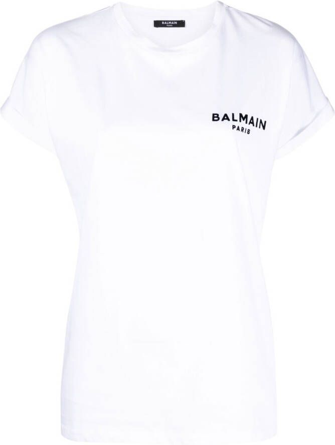Balmain T-shirt met logoprint Wit