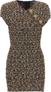 Balmain Tweed mini-jurk Goud