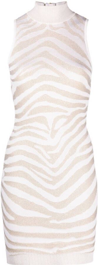 Balmain Maxi-jurk met zebraprint Wit