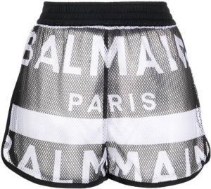 Balmain Shorts met mesh Zwart