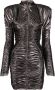 Balmain Metallic mini-jurk Zilver - Thumbnail 1