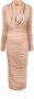 Balmain Midi-jurk met capuchon Beige - Thumbnail 1